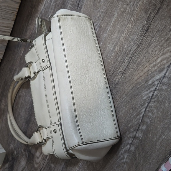 VINTAGE BANANA REPUBLIC LEATHER BAG OFF WHITE - Picture 6 of 17